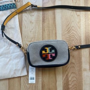 Tory Burch Perry Bombe canvas mini bag Limited Edition multi color